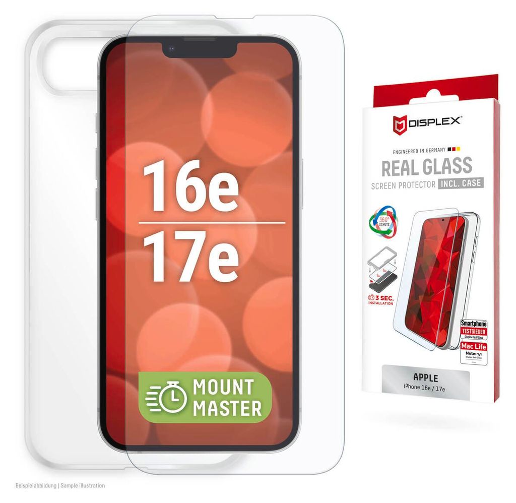 DISPLEX Real Glass MM+Case Apple iPhone 16e/17e