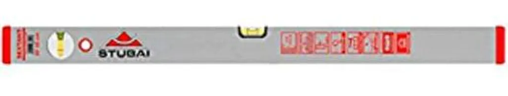 Niveau à bulle STUBAI ALU FL argent anodisé 600 mm AF060 haute précision