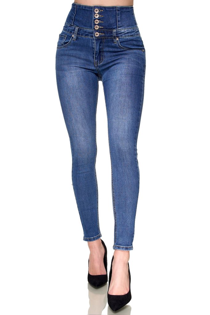 Lieve Geval los van Elara Damen Jeans Stretch Skinny High Waist | Kaufland.de