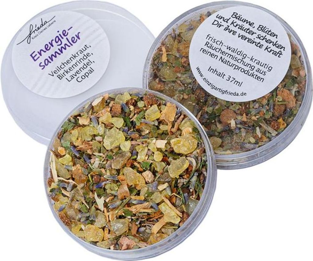 INNA-Glas Naturreine Räuchermischung TOKESSA in Dose, Energiesammler, 37ml, 1,5cm, Ø6,5cm - räucherduft