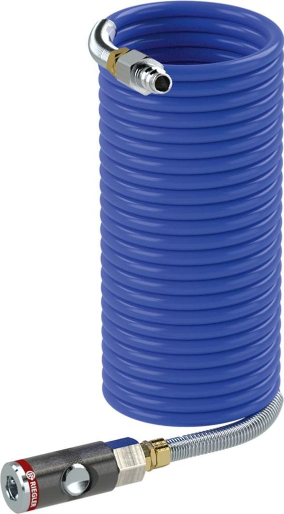 Riegler Spiralschlauch-Kupplung-Set, Sicherheitskuppl., PA, Ø 10x8, 5,0 m