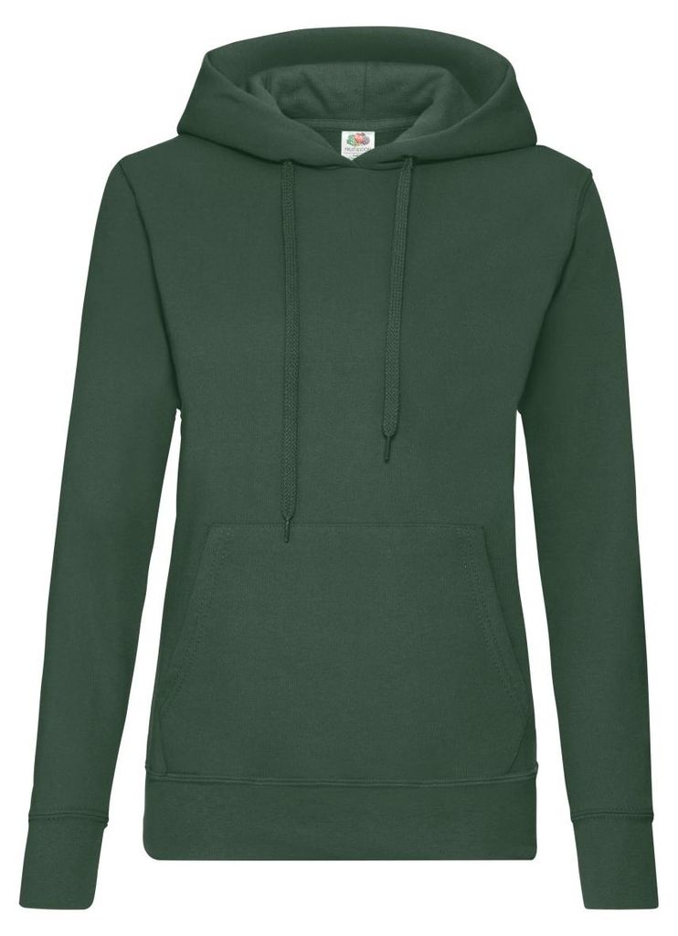 Fruit of the Loom - "Classic" Kapuzenpullover für Damen FK2708 (XS) (Flaschengrün)