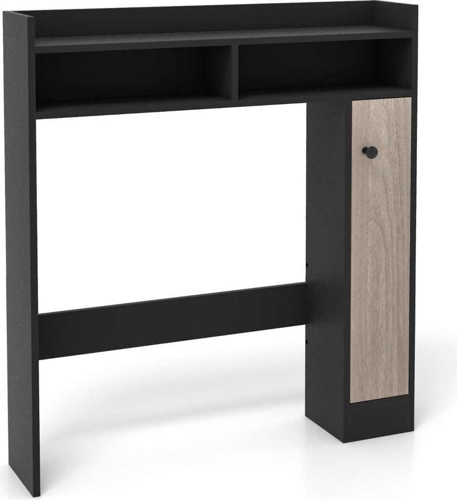 Toilettenschrank Bad Überbauschrank mit Verstellbaren Regalböden Toilettenständer