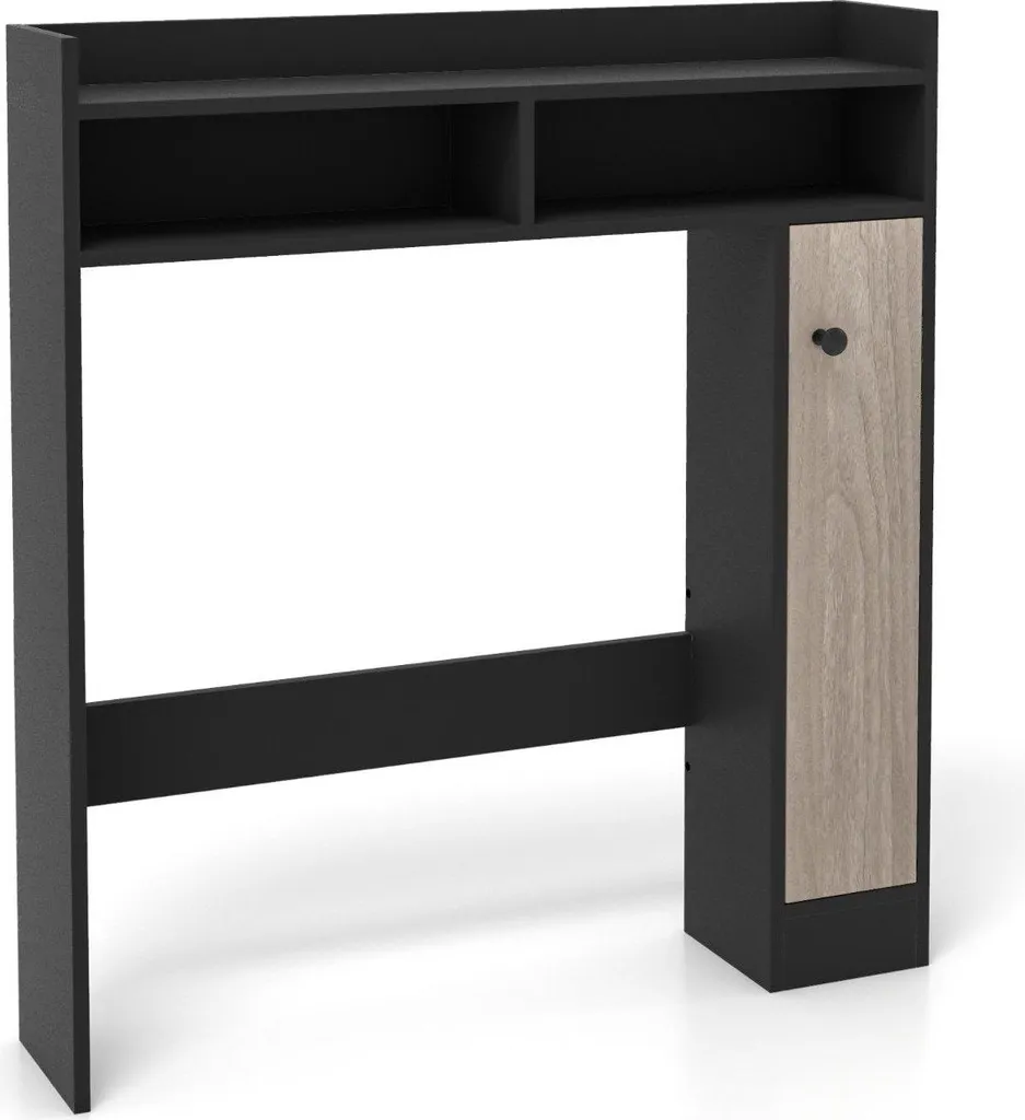 Étagère de salle de bain dessus WC, rangement WC avec tablettes bois
