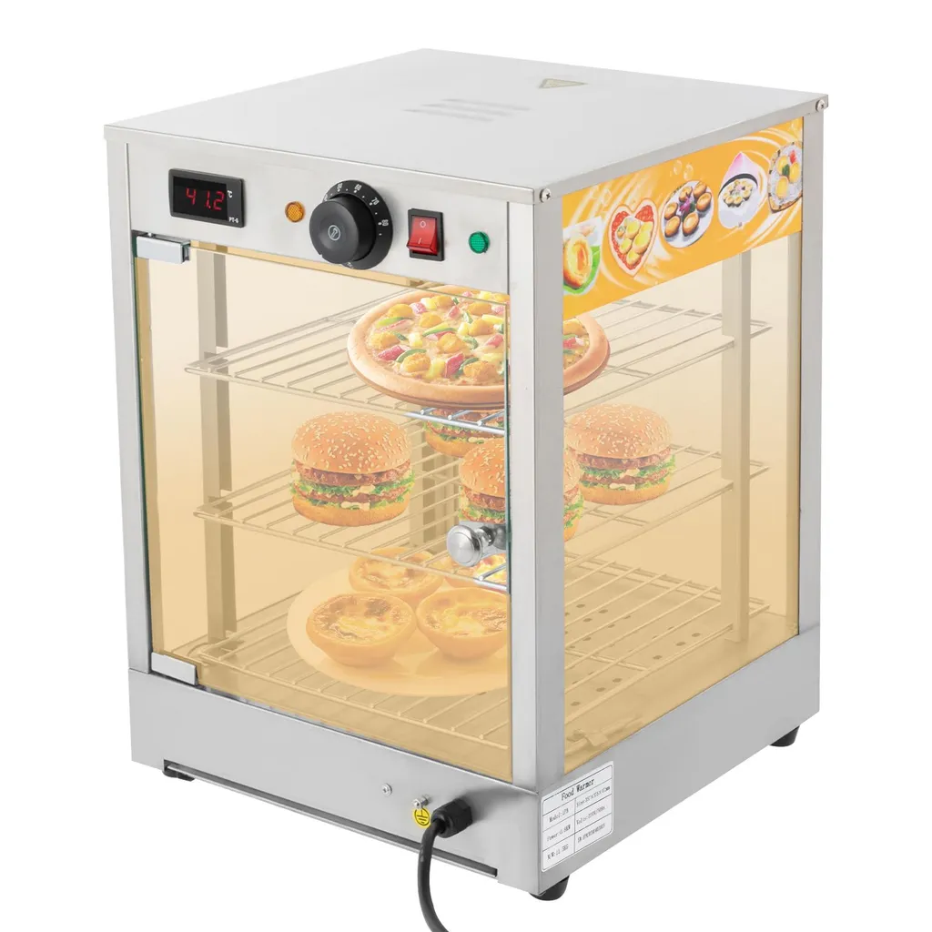 Chauffe-plats inox 800W à haute performance pour restauration et buffet