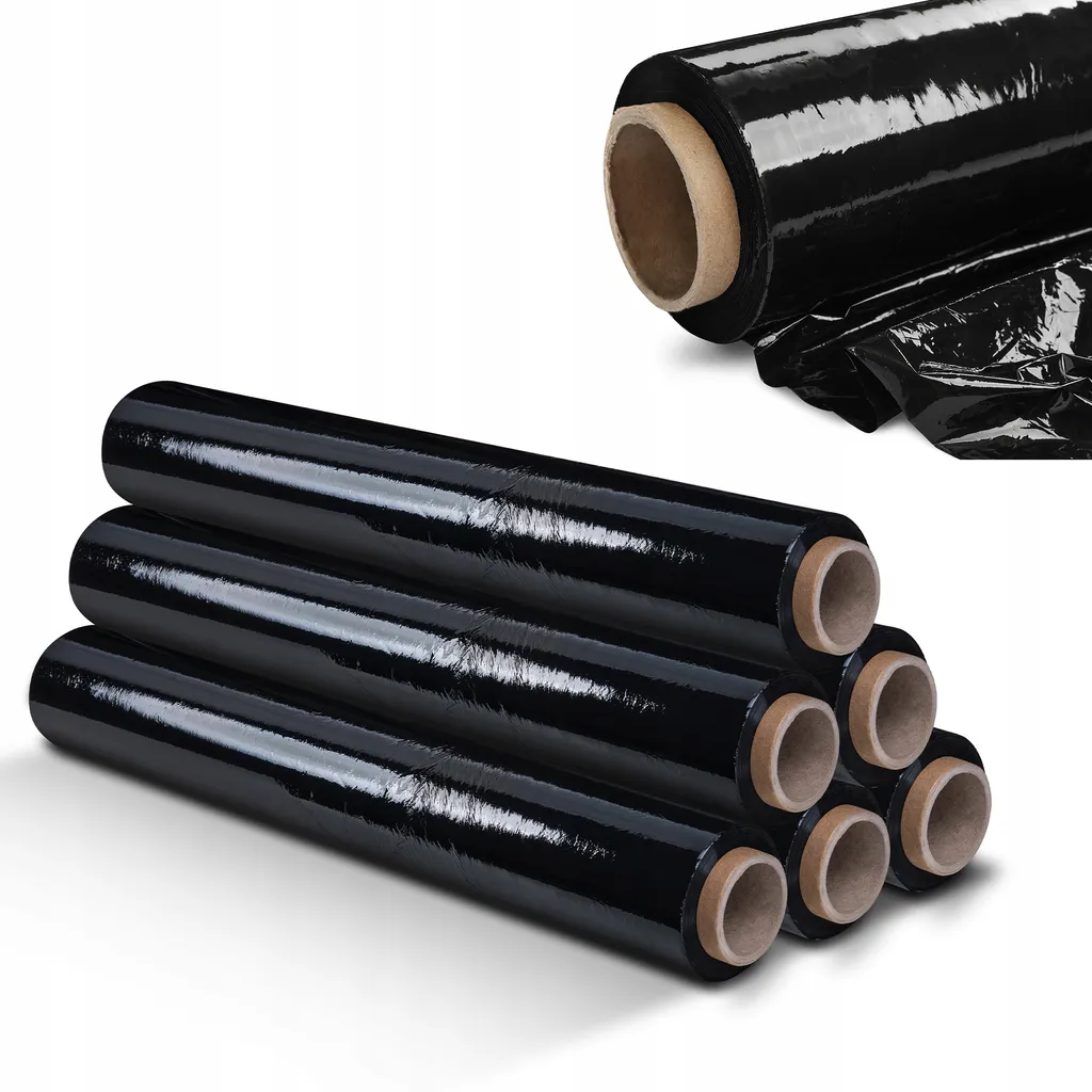 Set 6 Film Estensibile Nero KADAX Chas 50cm - Imballaggio Industriale 3kg