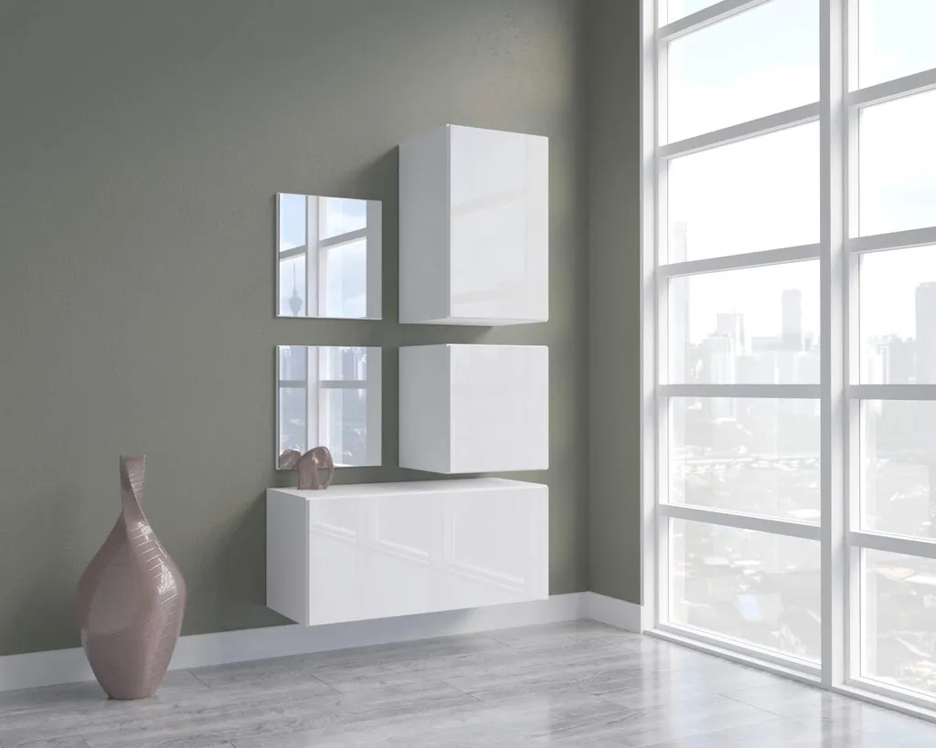 Vestiaire d'entrée complet F5 pour organiser chaussures et manteaux F5-HG-W2