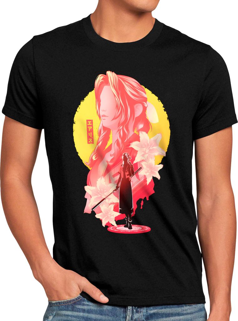 style3 Aerith Flower Girl Herren T-Shirt anime cloud chocobo sephiroth