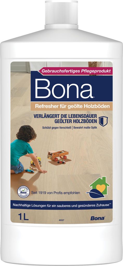 Bona Refresher für geölte Holzböden 1 L, gebrauchsfertiges Produktbild 