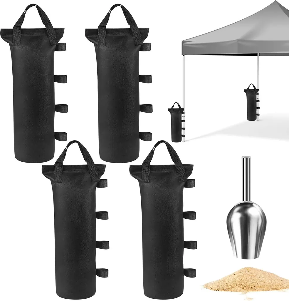 Sacs de sable lestage pavillon en Oxford 600D résistant avec pelle inox 4pcs