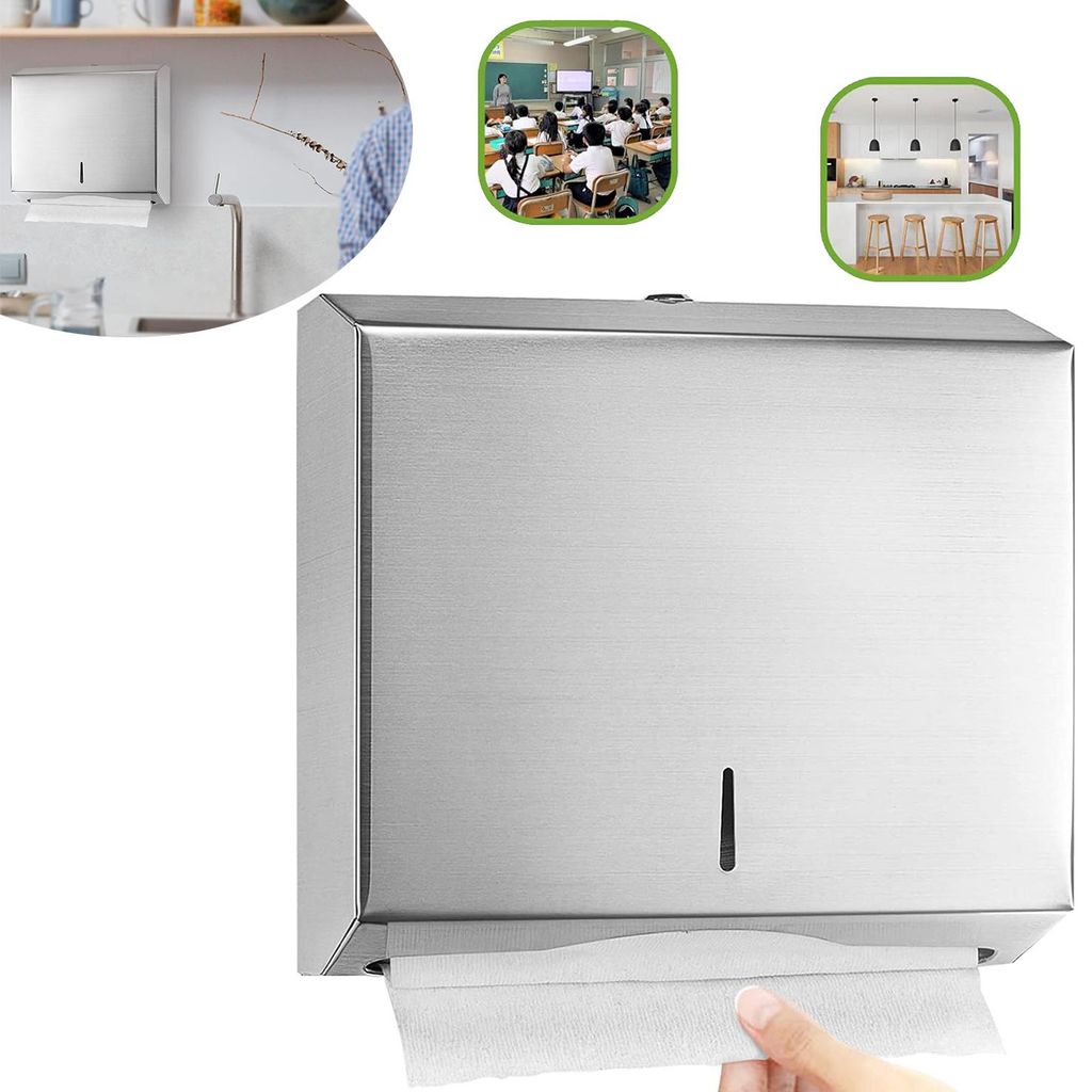 Papierhandtuchspender, Edelstahl Handtuchspender, Produktbild 