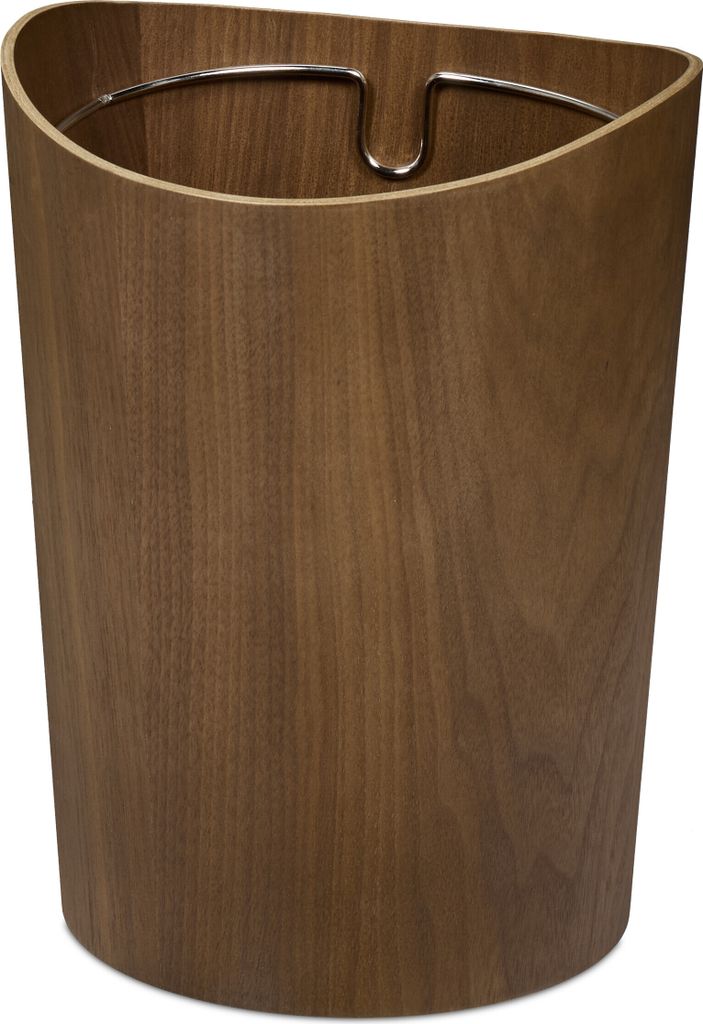 Relaxdays Papierkorb, 9 l Volumen, in Holzoptik, H x D: 30 Produktbild 