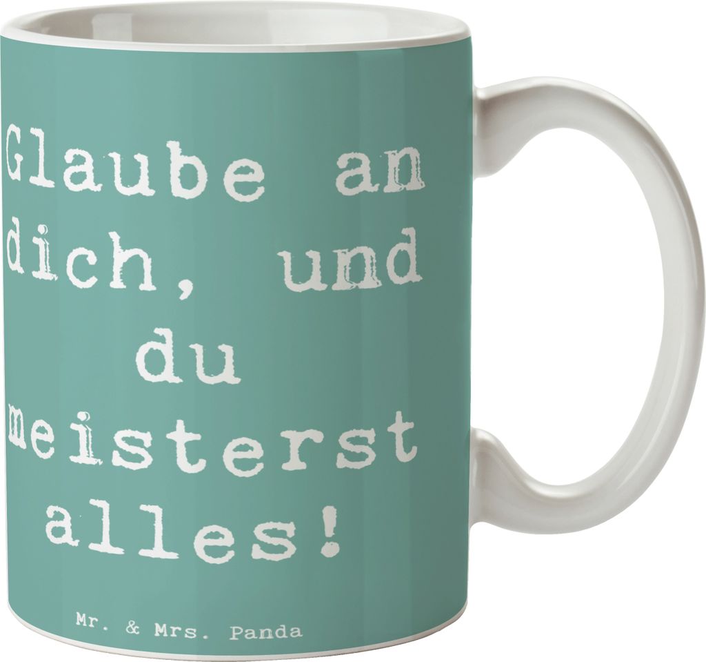 Mr. & Mrs. Panda Tasse mit Spruch Spruch Stolpersteine im Produktbild 