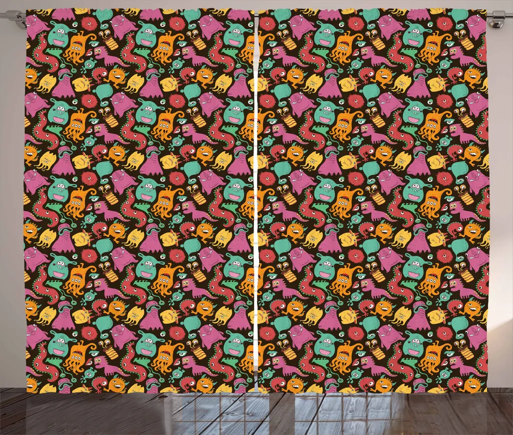 Tenda Rustica ABAKUHAUS 280x175 cm Mostri Colorati | Alta Qualità