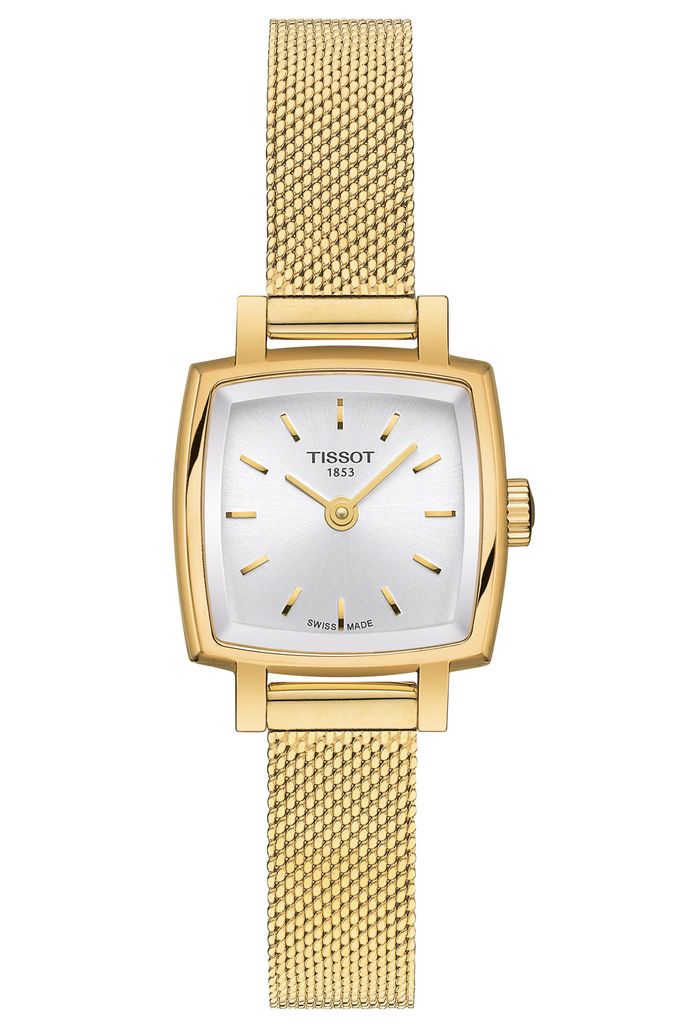 A product shot of a Tissot watch.