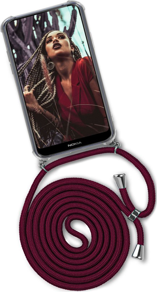 TWIST-Case + TWIST-Cord für Nokia 7.1, Farbe:Toxic Apple (Silber)