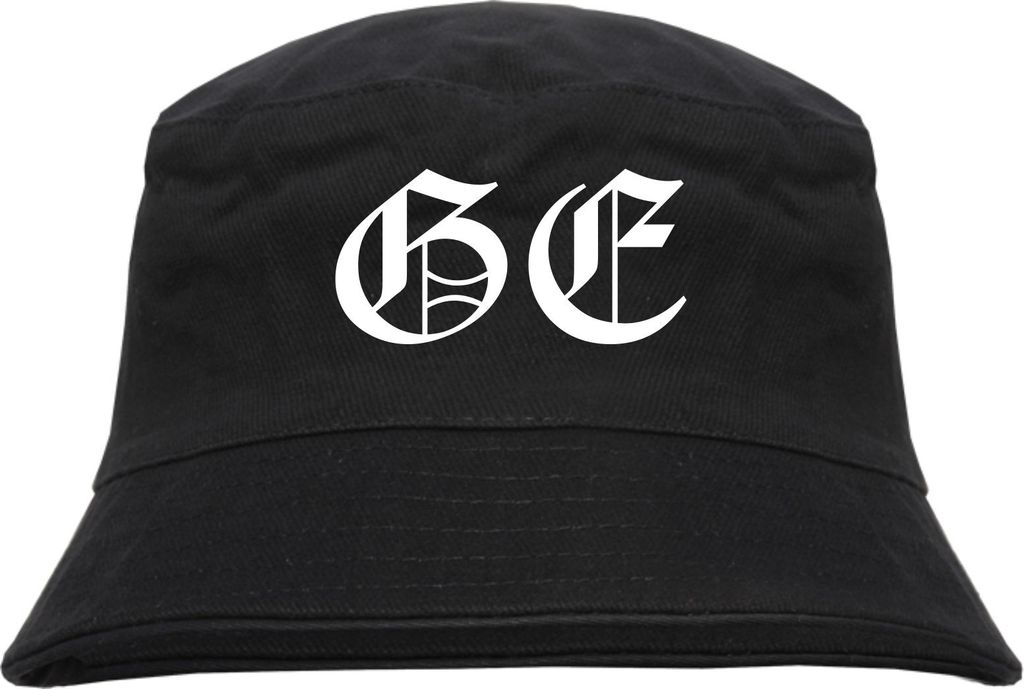 GE Fischerhut - bedruckt - Bucket Hat Anglerhut Hut - Gelsenkirchen L/XL Schwarz