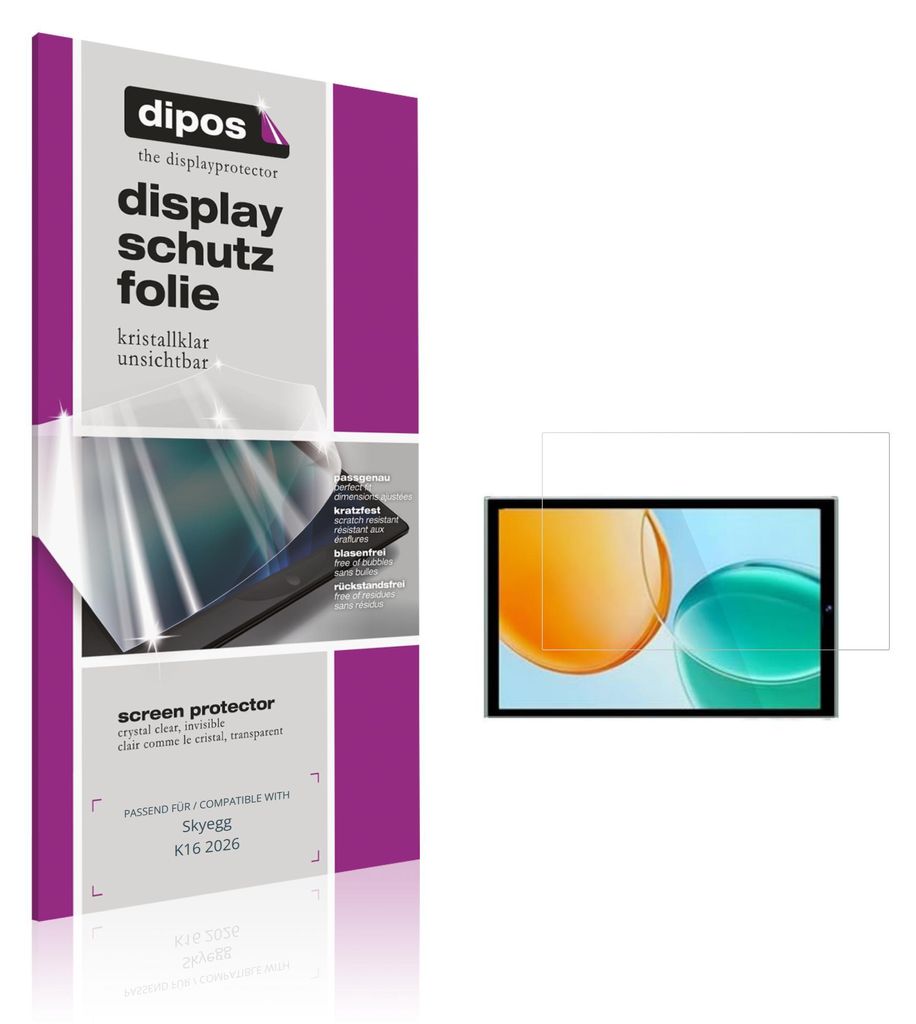 2x Schutzfolie für Skyegg K16 2026 klar Displayschutzfolie Folie Display Schutz dipos