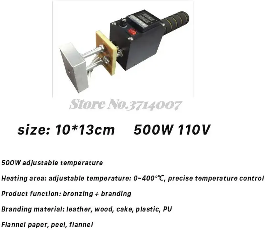 Marqueuse électrique 500W température ajustable et tailles variées
