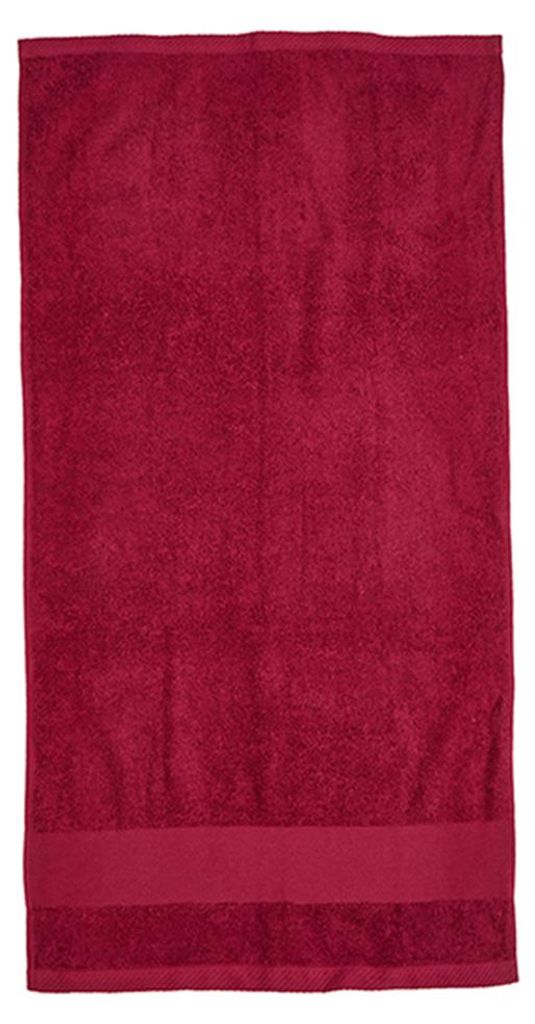 Fair Towel - "Cozy" Badetuch, Baumwolle aus biologischem Anbau LT4155 (Einheitsgröße) (Burgunderrot)