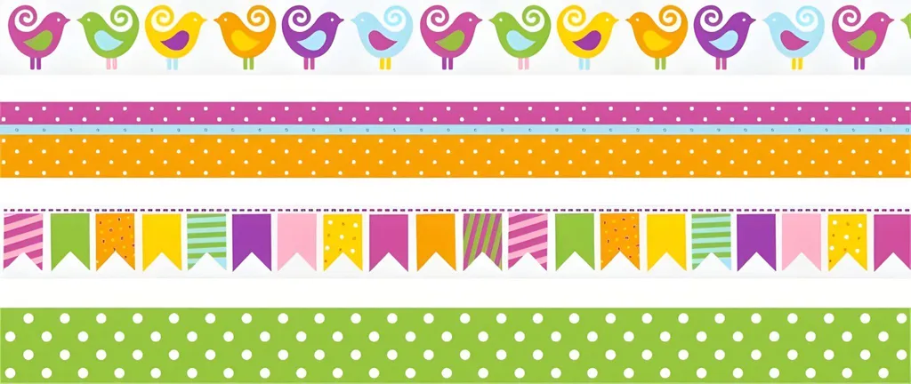 Washi Tape Imprimé Oiseaux de Printemps - Ruban Déco Repositionnable 5m