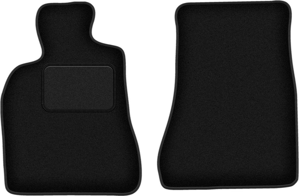 Velours-Fußmatten Vorne passend für Lexus GS II (Limousine, Bj. 1997-2005) – schwarz, passgenau, mit Befestigungen set 2 Stk. - STANDARD
