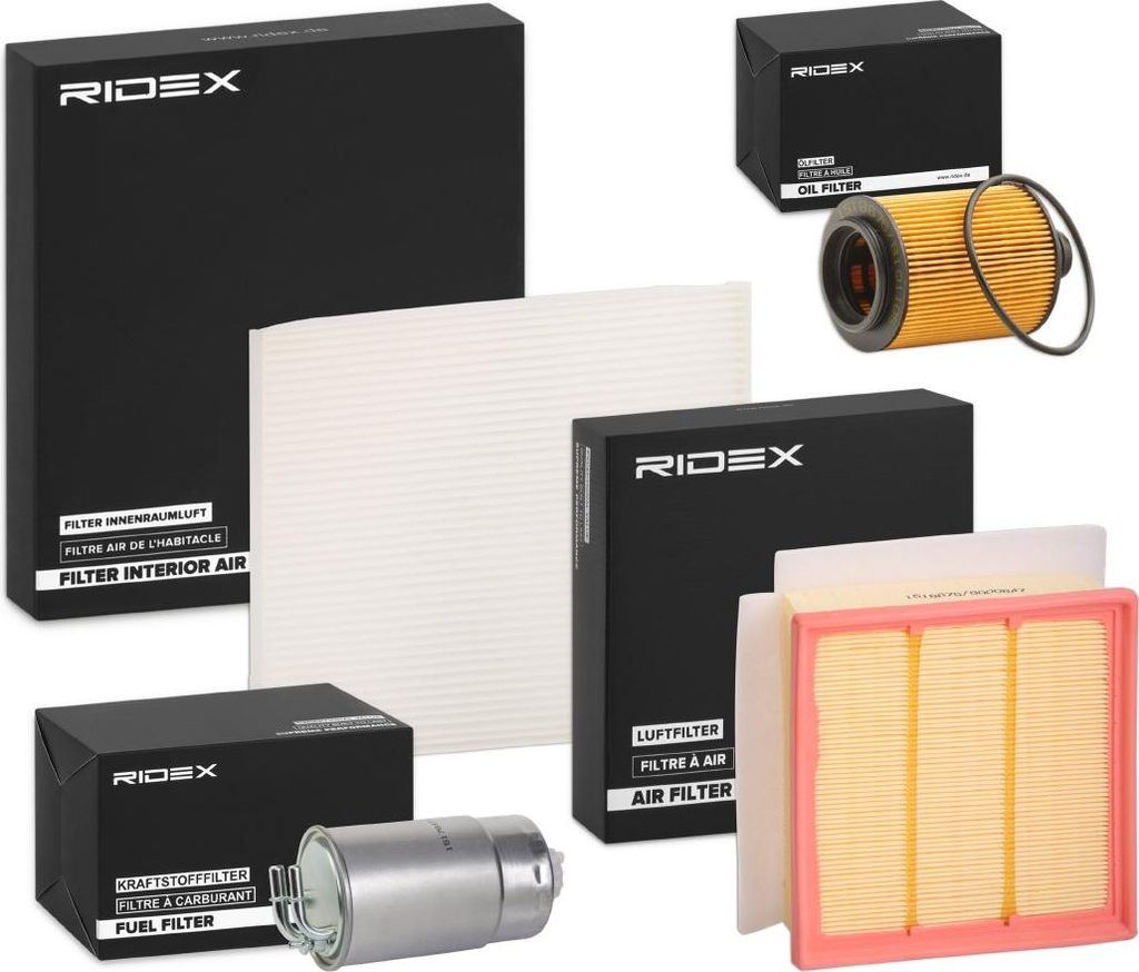 RIDEX Filterset Inspektionspaket Filtersatz für OPEL Corsa D Schrägheck (S07) für VAUXHALL Corsa Mk III (D) Schrägheck (S07)