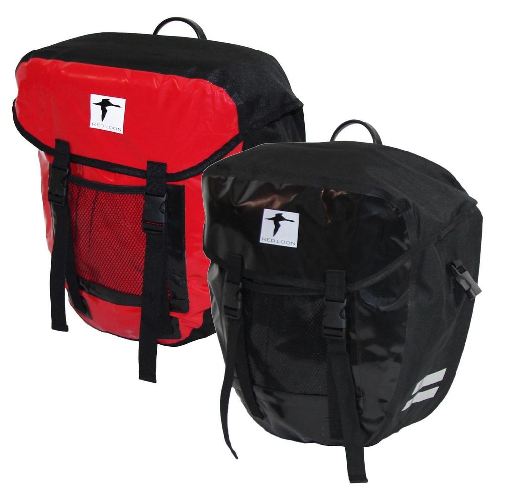 Red Loon Packtasche Gepäckträgertasche Fahrradtasche LKW Plane wasserdicht, Farbe:Schwarz