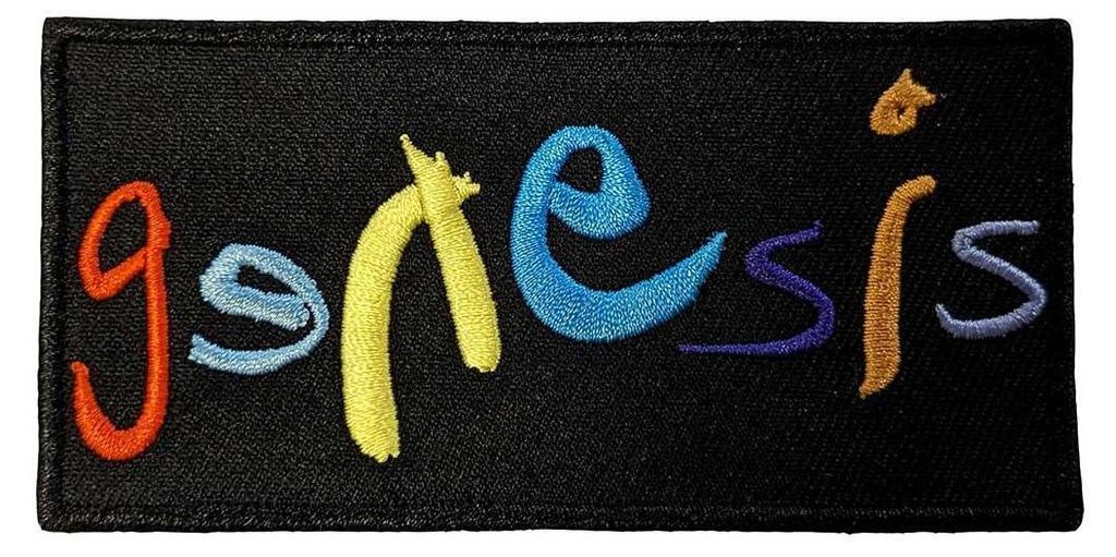 Genesis - Logo - Aufnäher zum Aufbügeln, gewebter Stoff RO10108 (Einheitsgröße) (Bunt)