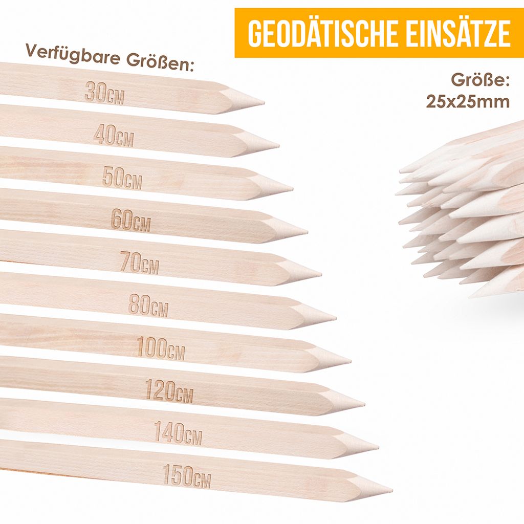 Holzpflöcke Hartholzpfähle 40cm - 25mmx25mm (25 Stk.) Produktbild 3