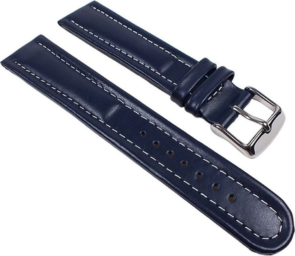 Minott Ersatzband Uhrenarmband Kalbsleder Band Dunkelblau XL - Überlänge 22667, Stegbreite:18mm