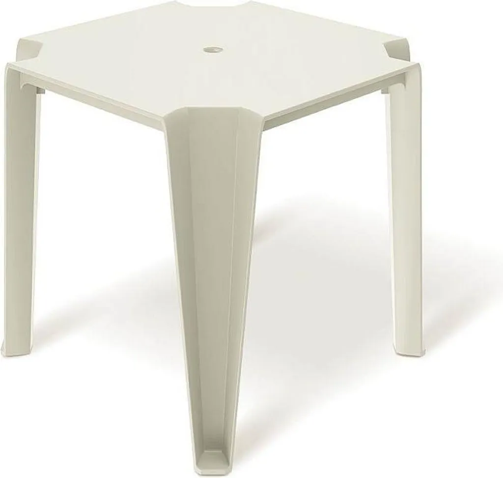 Petite table de cuisine carrée beige LOTTIE 77 cm - Idéal studio et appartement
