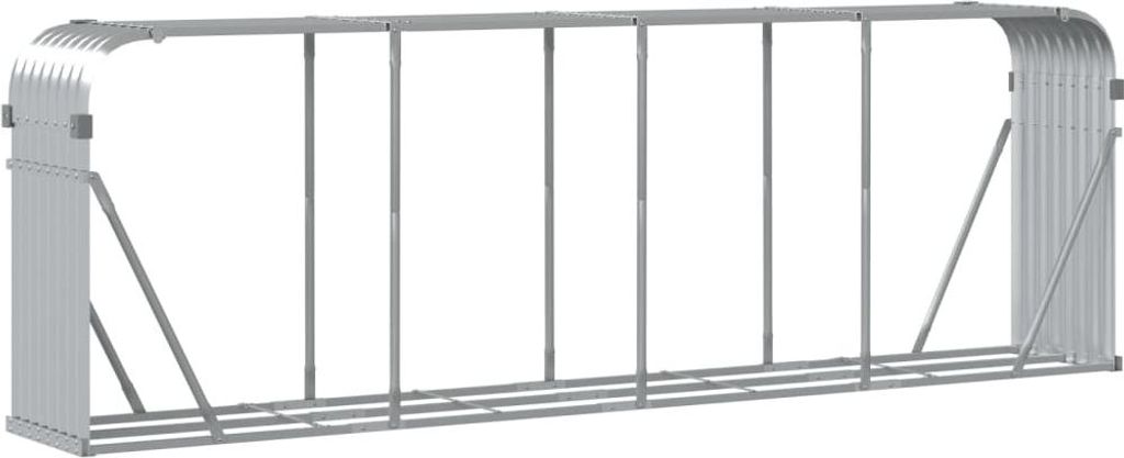 vidaXL Přístřešek na palivové dřevo stříbrný 300x45x100 cm Obrázek produktu 