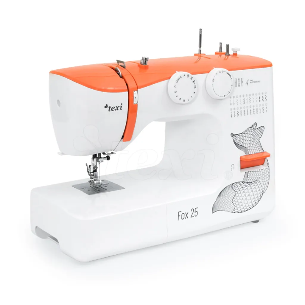 Machine à coudre domestique Texi Fox 25 pour tissus extensibles et fins