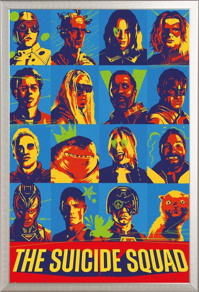 Tableau encadré Suicide Squad DC Comics avec vitre acrylique et alu