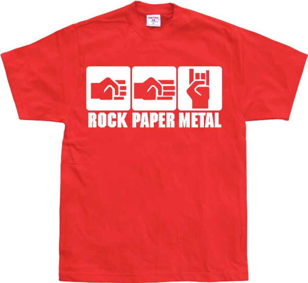 Rock-Paper-Metal - Small - Red