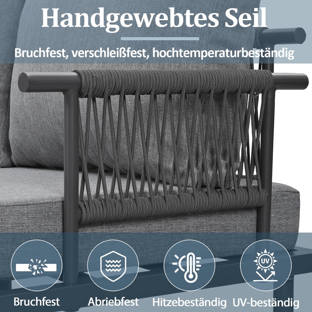 Merax Gartenlounge-Set für 6 Personen, Gartenmöbelset mit Produktbild 13