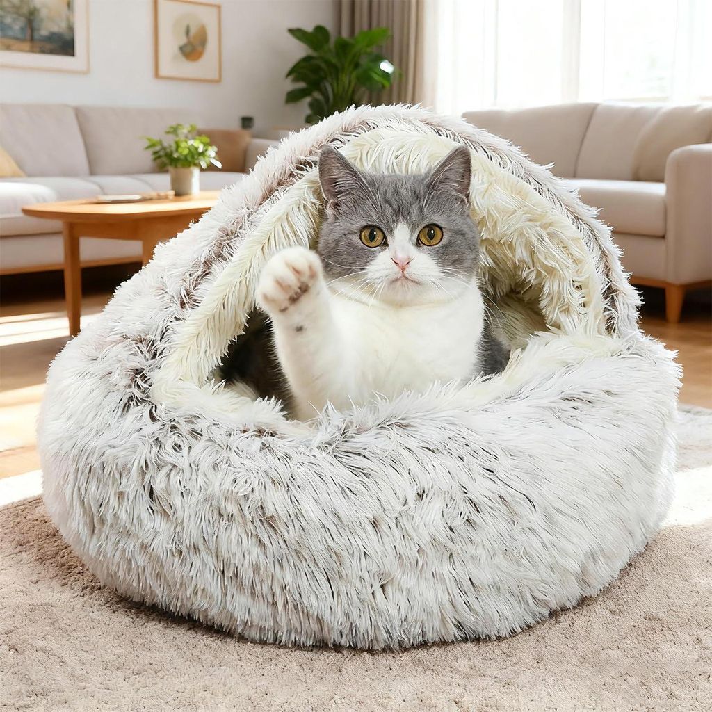 Flauschig Hundebett Muschelform 50cm Katzenbett Warm Tierbett Haustierbett Waschbar Hundesofa Katzensofa Plš¹sch Hundekorb Katzenkorb Weiche Kusc...
