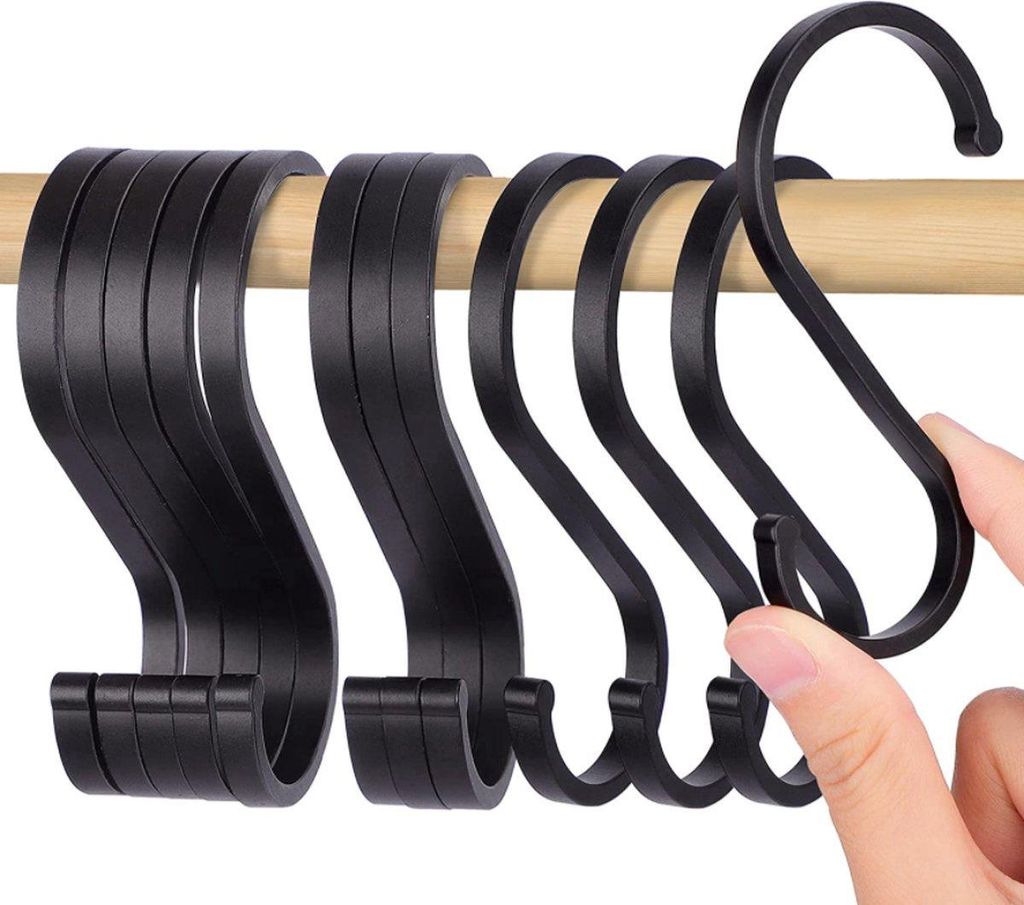 CHPN – Haken – Haken – Haken – schwarze S-Haken – 6 Stück – Produktbild 