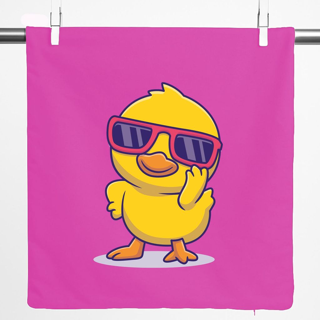 Huuraa Kissenbezug Cool Küken Comic 40x40cm Fuchsia Baumwolle Dekokissenbezug Geschenkidee