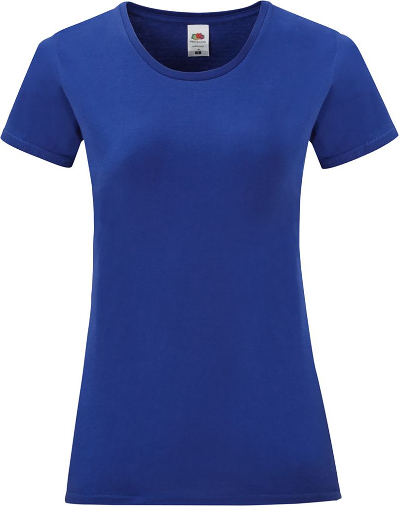 Fruit Of The Loom Damen T-Shirt Iconic, kurzärmlig PC3400 (XS) (Kobaltblau)