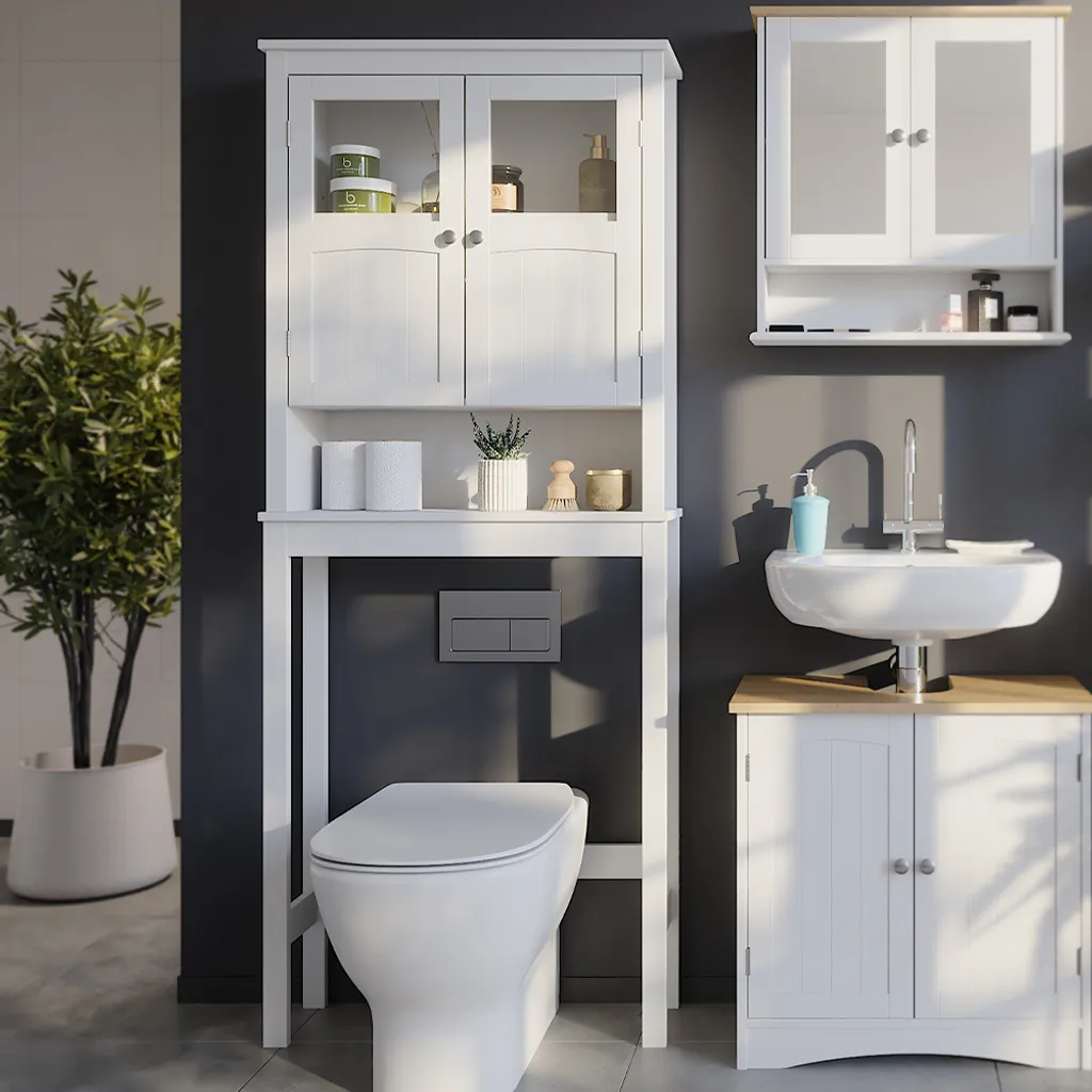 Armadietto Bianco Vicco per Bagno 69 x 171 cm | Comfort e Ordine