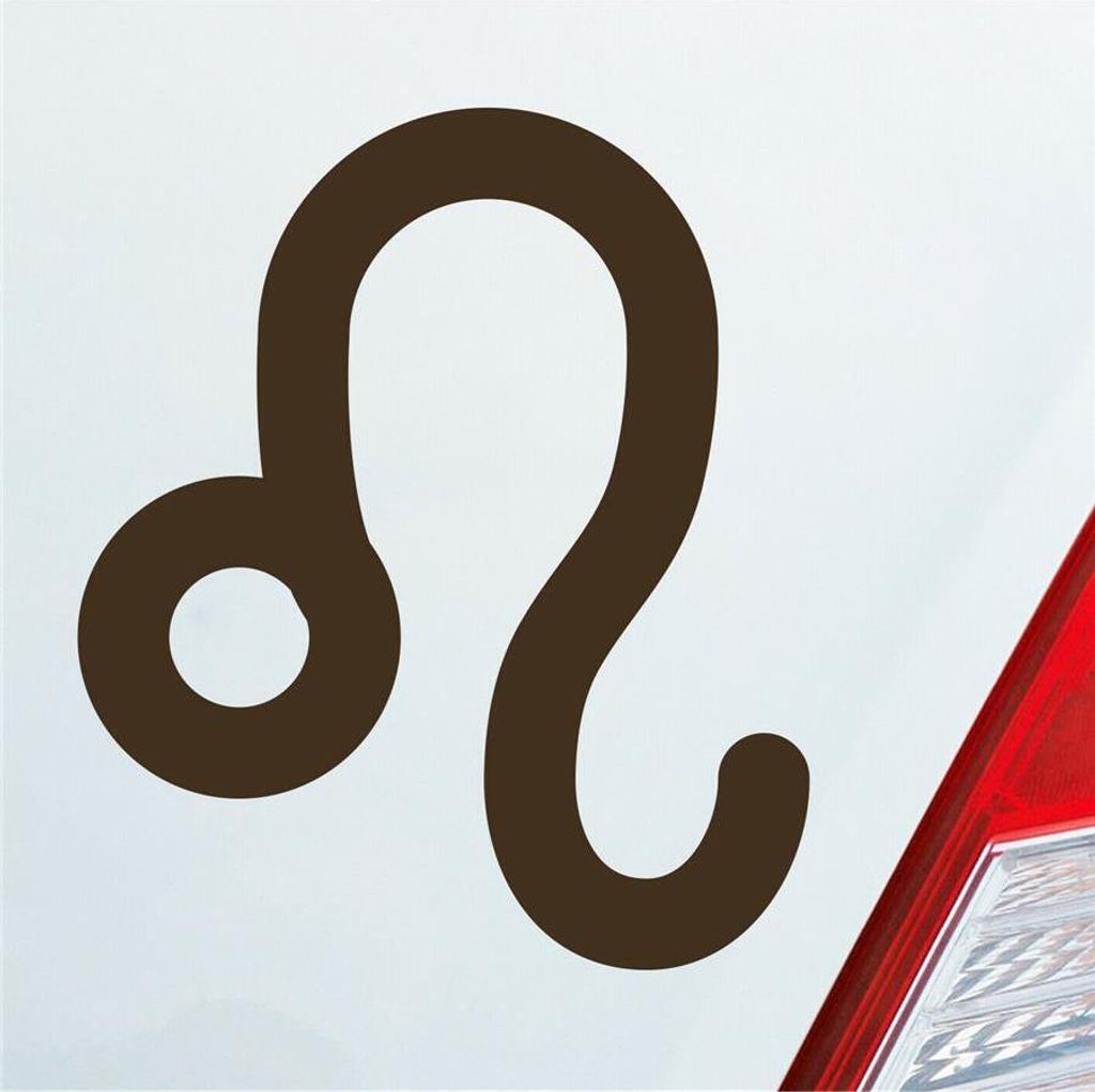 Auto Aufkleber Löwe Leo Sternzeichen Sterne Horoskop 8x10 cm Braun Sticker Heckscheibenaufkleber