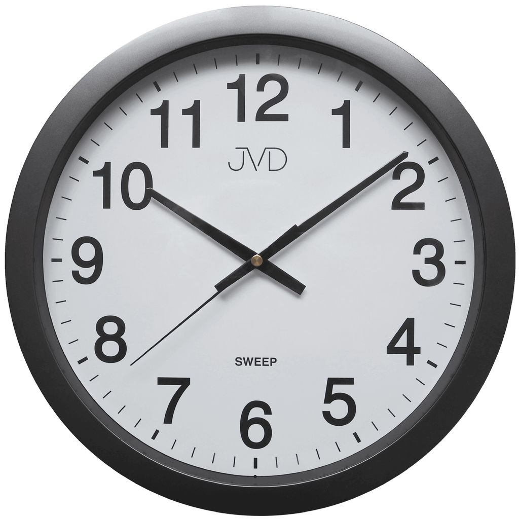 JVD HP611.2 Wanduhr Quarz analog rund anthrazit leise ohne Ticken