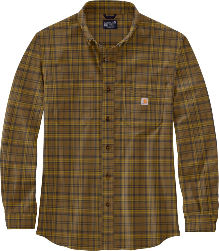 Carhartt Herren Hemd Midweight Flannel , Oak Braun, S