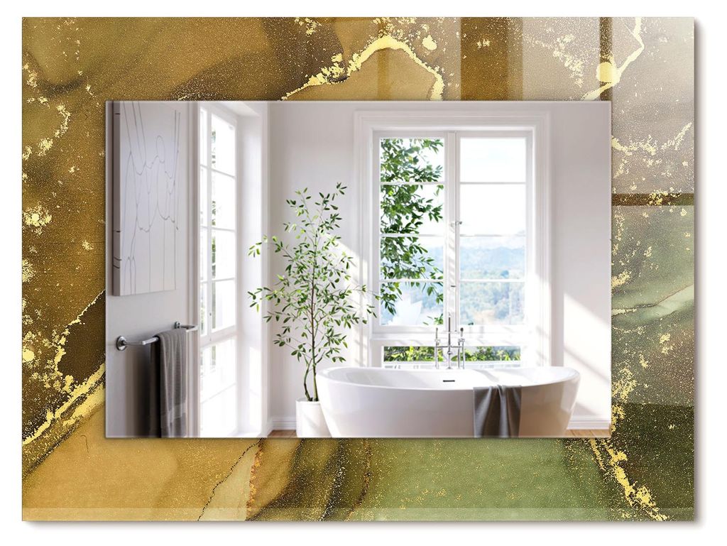 Abstrakte Kunst – Rechteckiger Spiegel mit Druck 80x60 cm – Modern - Dekorativ für die Wand