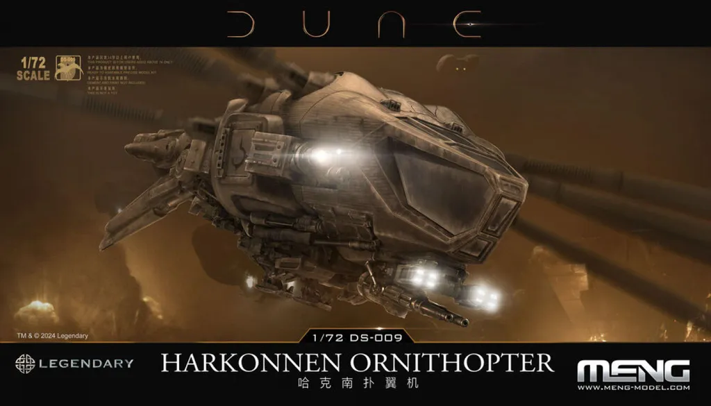 Ornithoptère Dune Harkonnen 1:72 : Cadeau Idéal pour Fan de Cinéma
