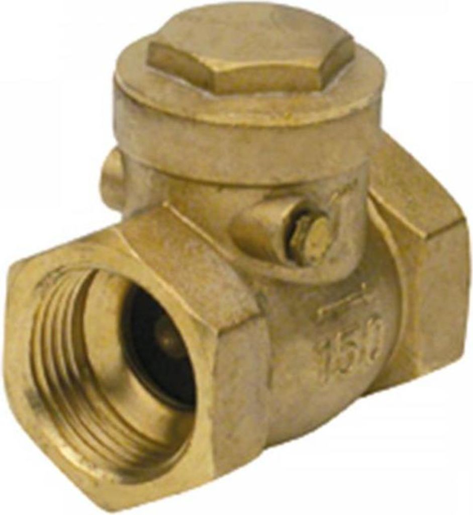 Messing Rückschlagventil mit Rückschlagklappe IG 3/4" x IG 3/4" PN16 DN20