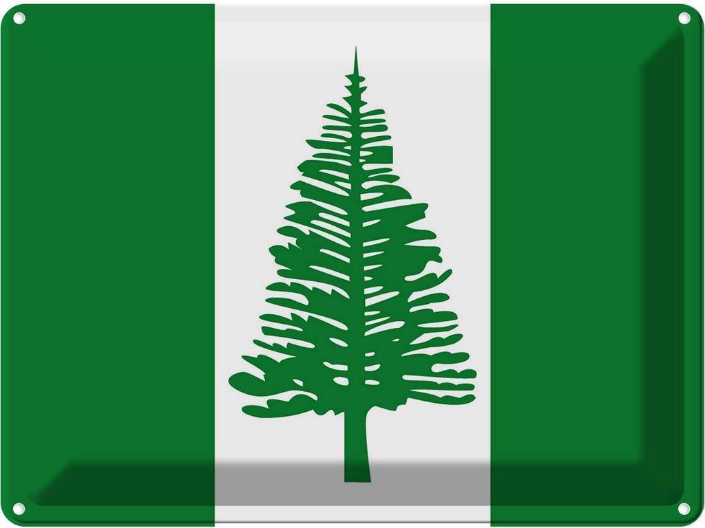 vianmo Blechschild 30x40 cm Norfolkinsel Norfolk Island Flagge Fahne Wappen