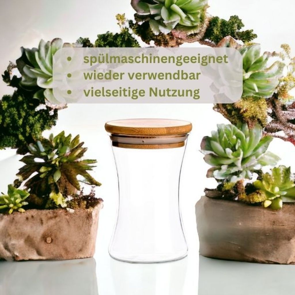 gouveo 3er Set Vorratsdose 265 ml konkav aus Produktbild 3
